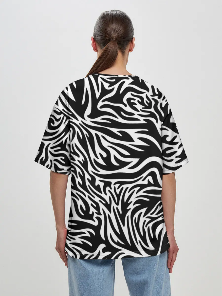 Женская футболка оверсайз / Мудрая Панда