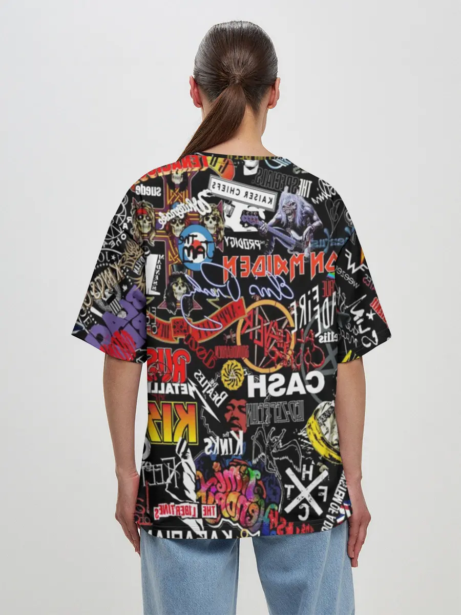 Женская футболка оверсайз / Rock | Логотипы