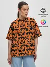 Женская футболка оверсайз / Scarecrow pattern