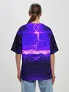 Женская футболка оверсайз / НЕОНОВЫЕ МОЛНИИ