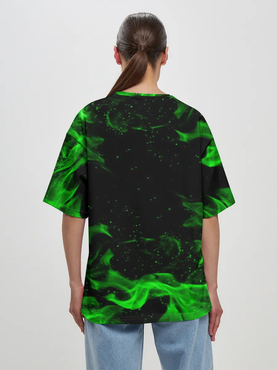 Женская футболка оверсайз / MINECRAFT CREEPER