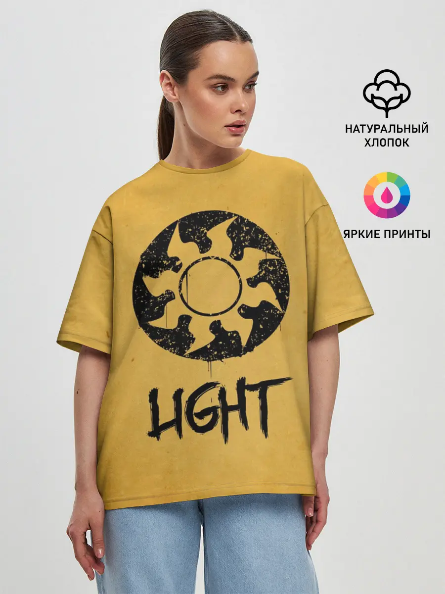 Женская футболка оверсайз / Emblems Light