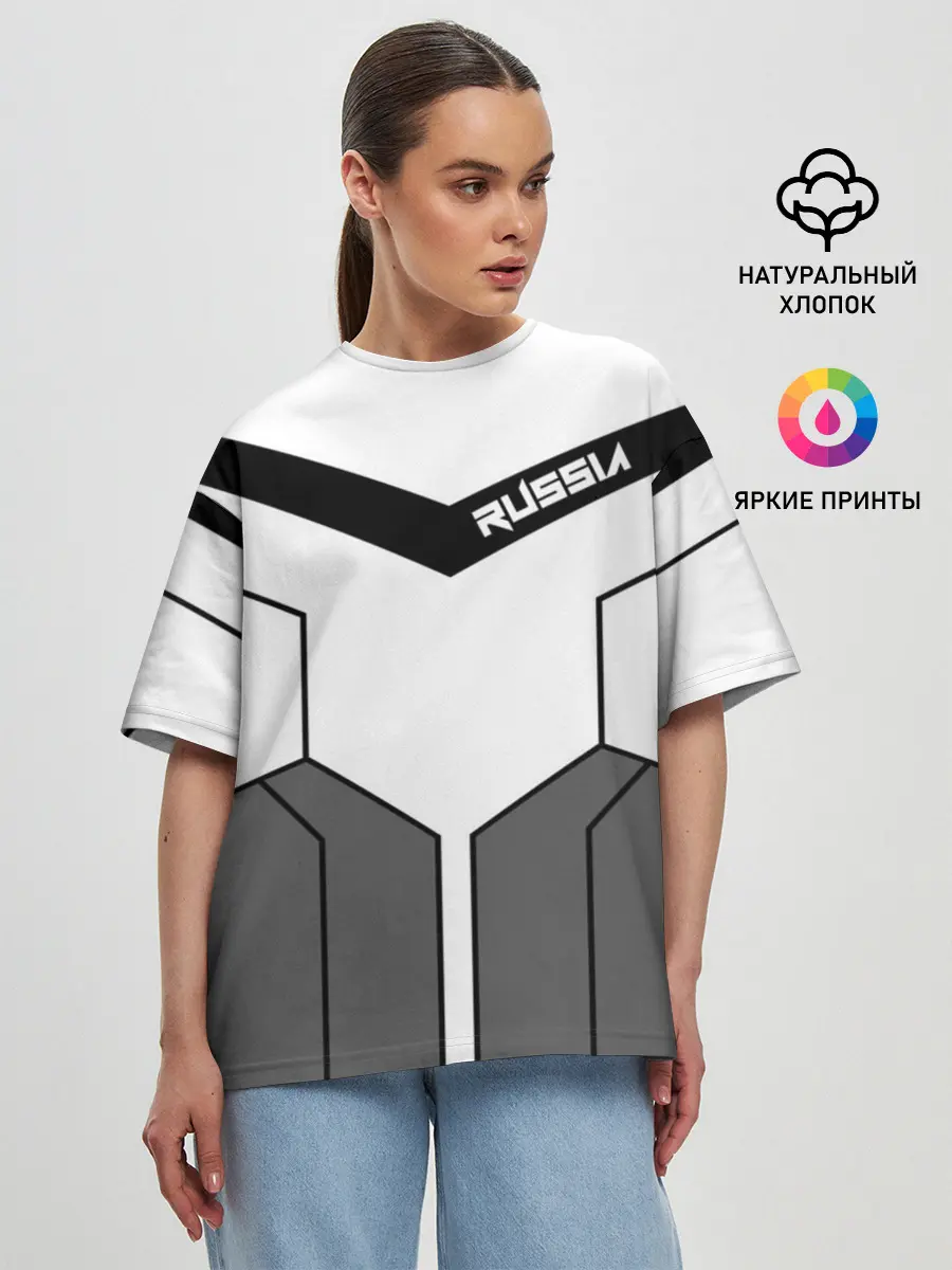 Женская футболка оверсайз / Russia