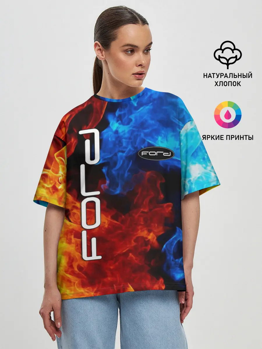Женская футболка оверсайз / FORD