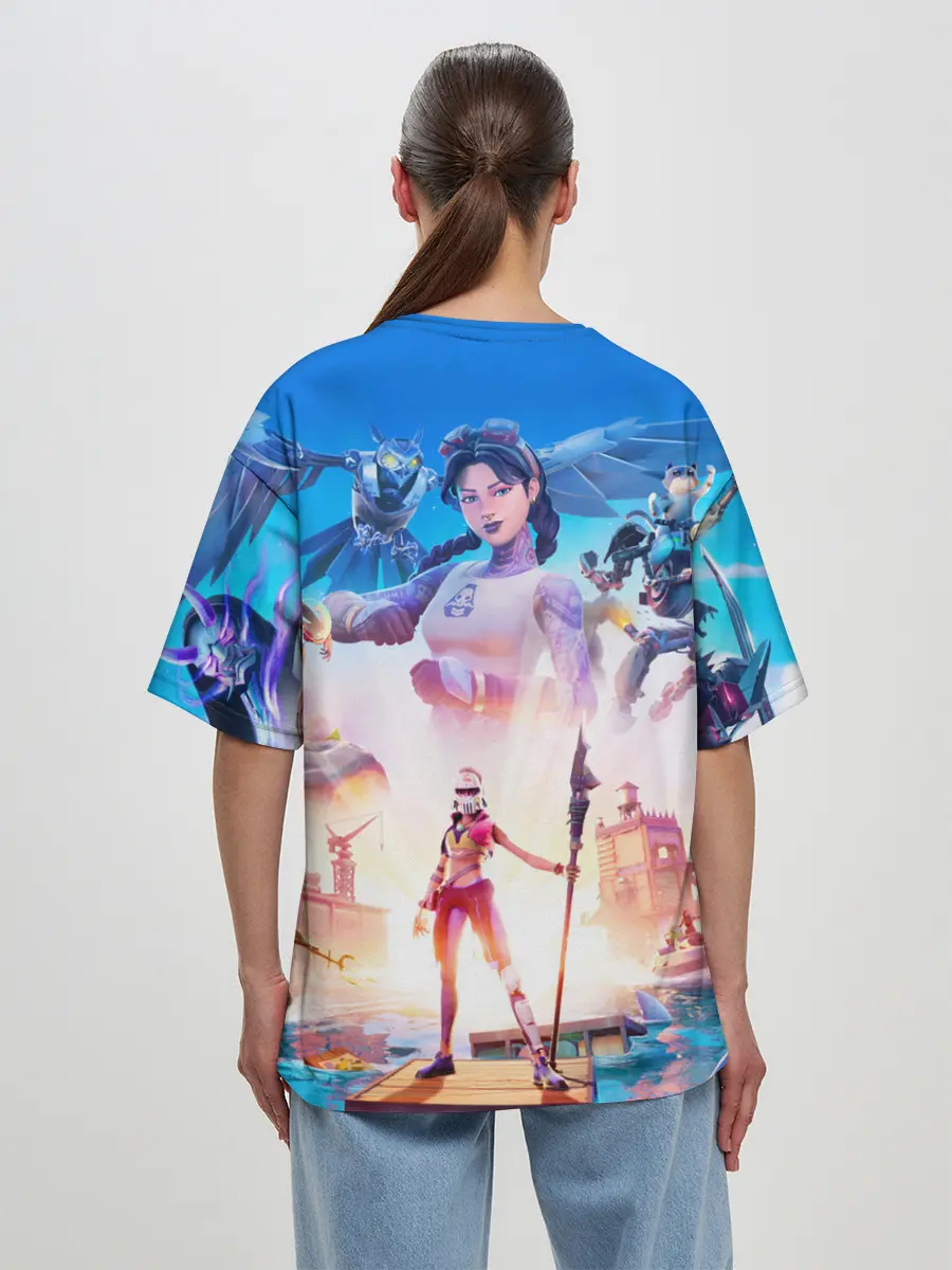 Женская футболка оверсайз / ФОРТНАЙТ 3 СЕЗОН