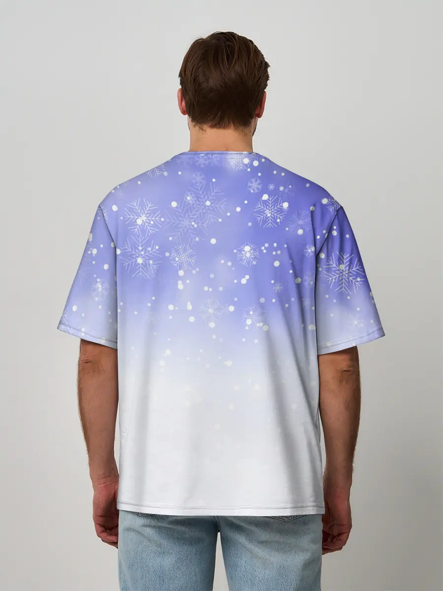 Мужская футболка оверсайз / Новогодний Лабрадор / New Years Labrador