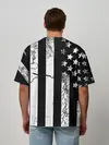 Мужская футболка оверсайз / ЗВЕЗДНО-ПОЛОСАТЫЙ