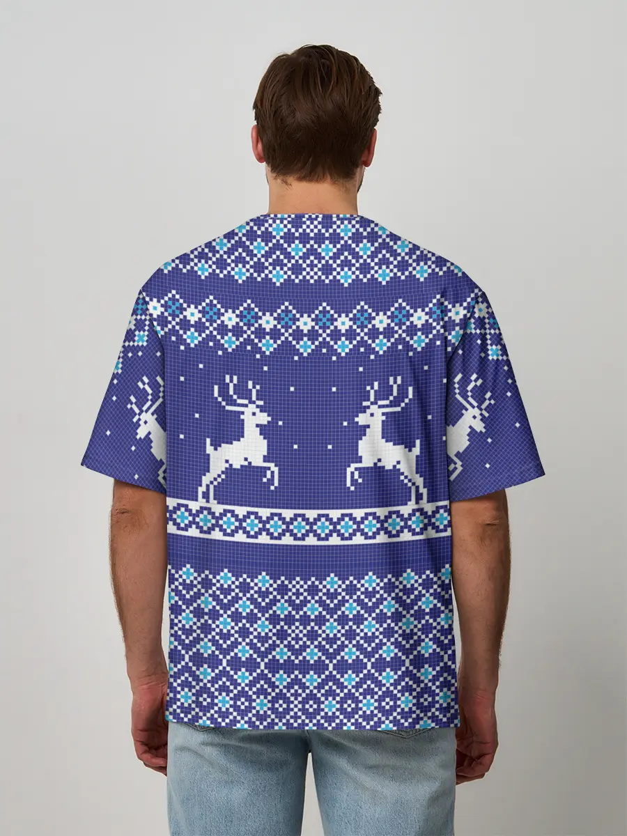 Мужская футболка оверсайз / Олени