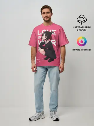 Мужская футболка оверсайз / Love is war