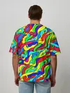 Мужская футболка оверсайз / Красочные узоры/абстракционизм