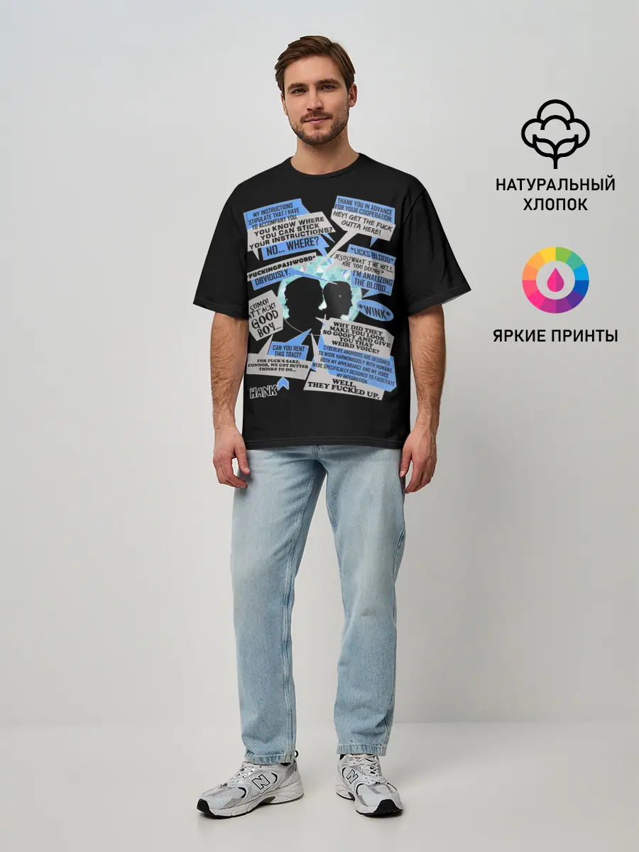 Мужская футболка оверсайз / Detroit fan art