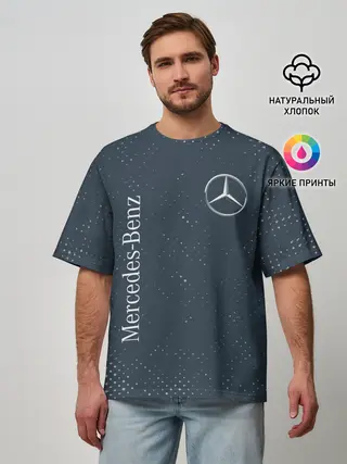 Мужская футболка оверсайз / MERCEDES / МЕРСЕДЕС