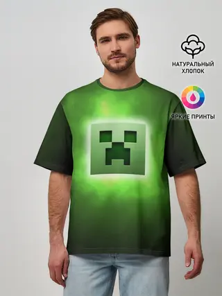 Мужская футболка оверсайз / MINECRAFT | МАЙНКРАФТ
