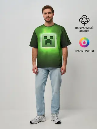 Мужская футболка оверсайз / MINECRAFT | МАЙНКРАФТ
