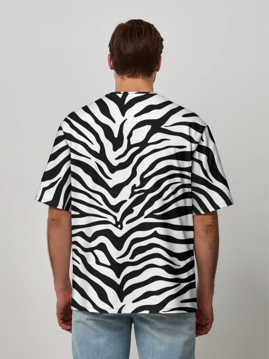 Мужская футболка оверсайз / Я зебра