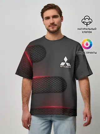 Мужская футболка оверсайз / Mitsubishi