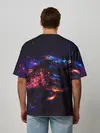Мужская футболка оверсайз / ФРАКТАЛЬНЫЙ НЕОН