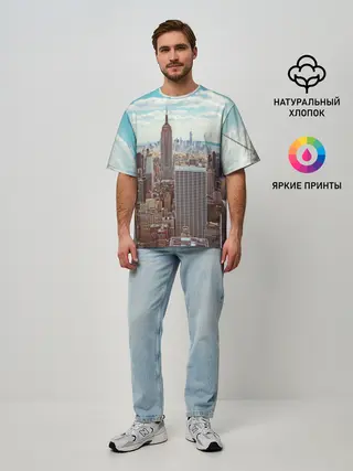 Мужская футболка оверсайз / Столица мира