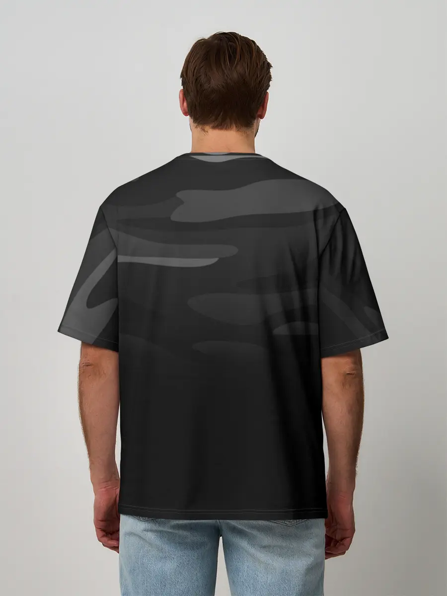 Мужская футболка оверсайз / Russia - Инферно