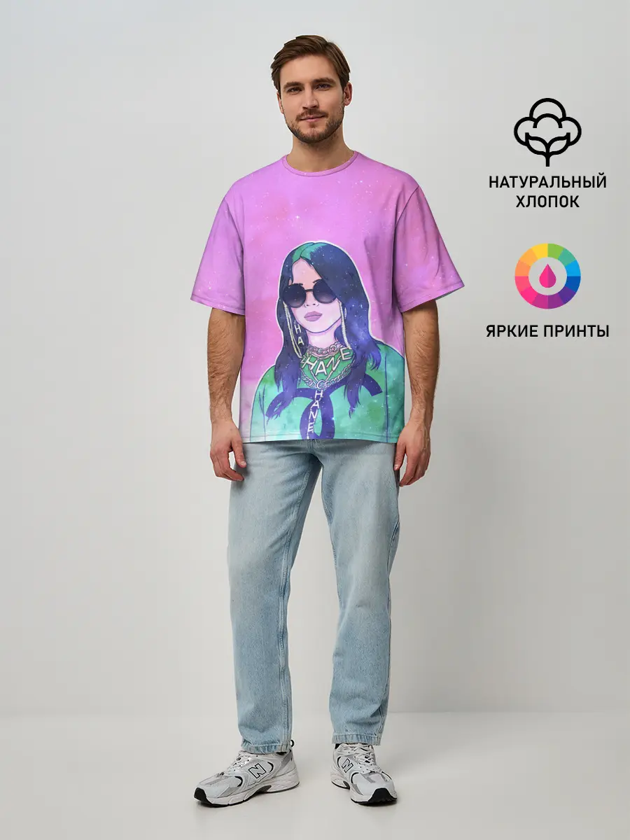 Мужская футболка оверсайз / БИЛЛИ АЙЛИШ