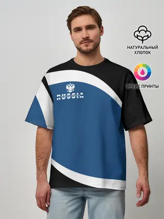 Мужская футболка оверсайз / Russia