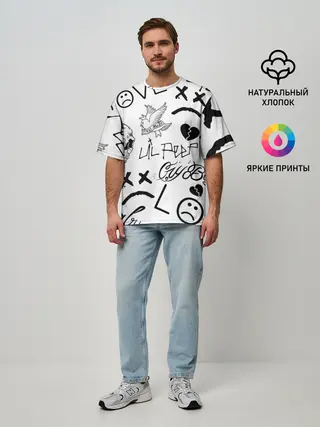 Мужская футболка оверсайз / Lil Peep