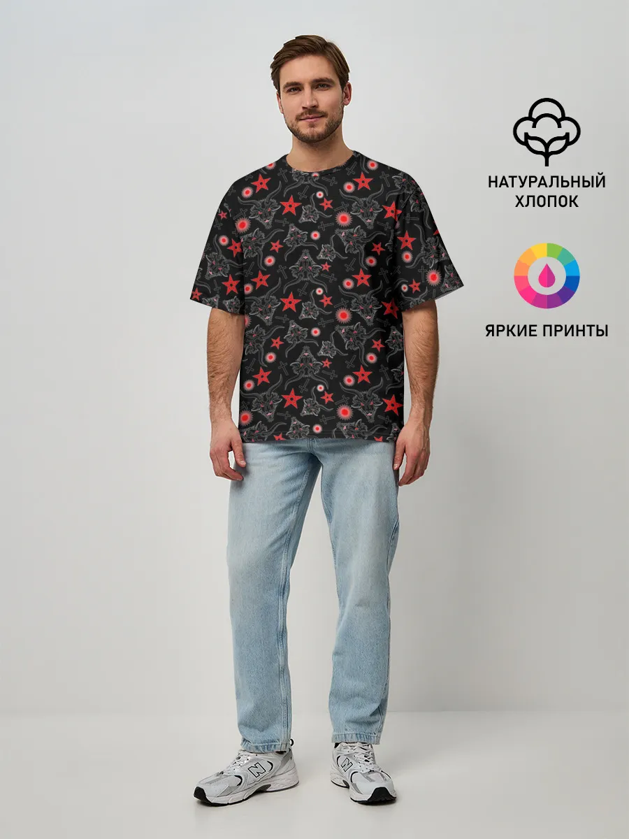 Мужская футболка оверсайз / Сатана