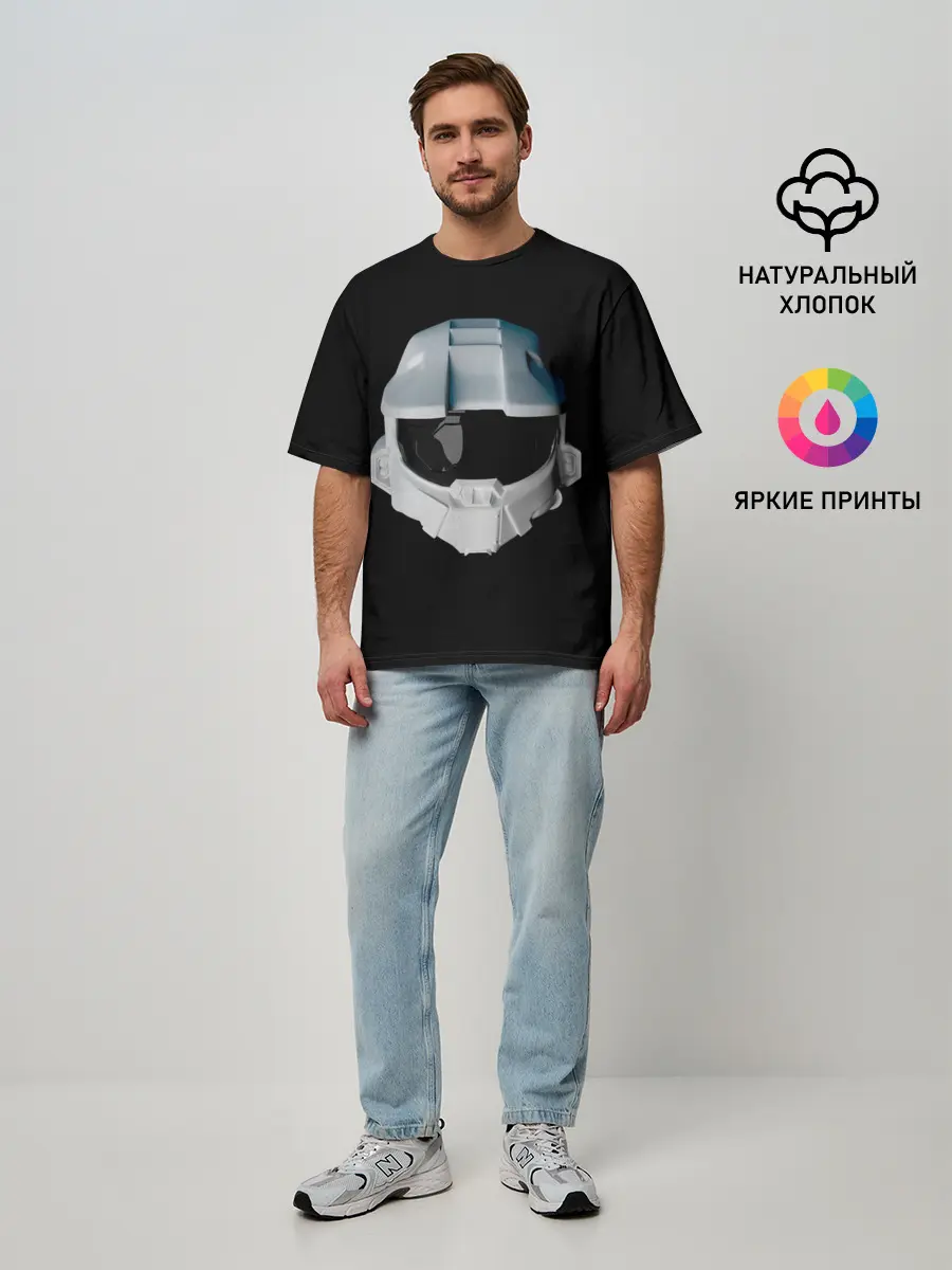 Мужская футболка оверсайз / Halo Infinite White