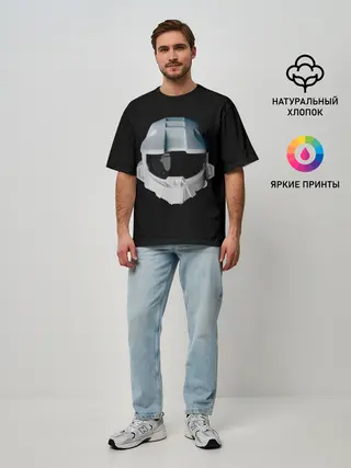 Мужская футболка оверсайз / Halo Infinite White