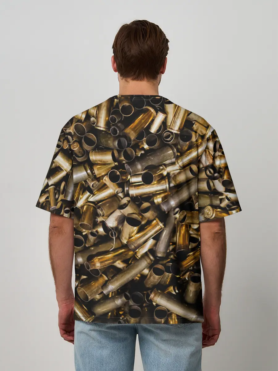 Мужская футболка оверсайз / Гильзы