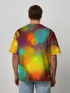 Мужская футболка оверсайз / Цветные блики