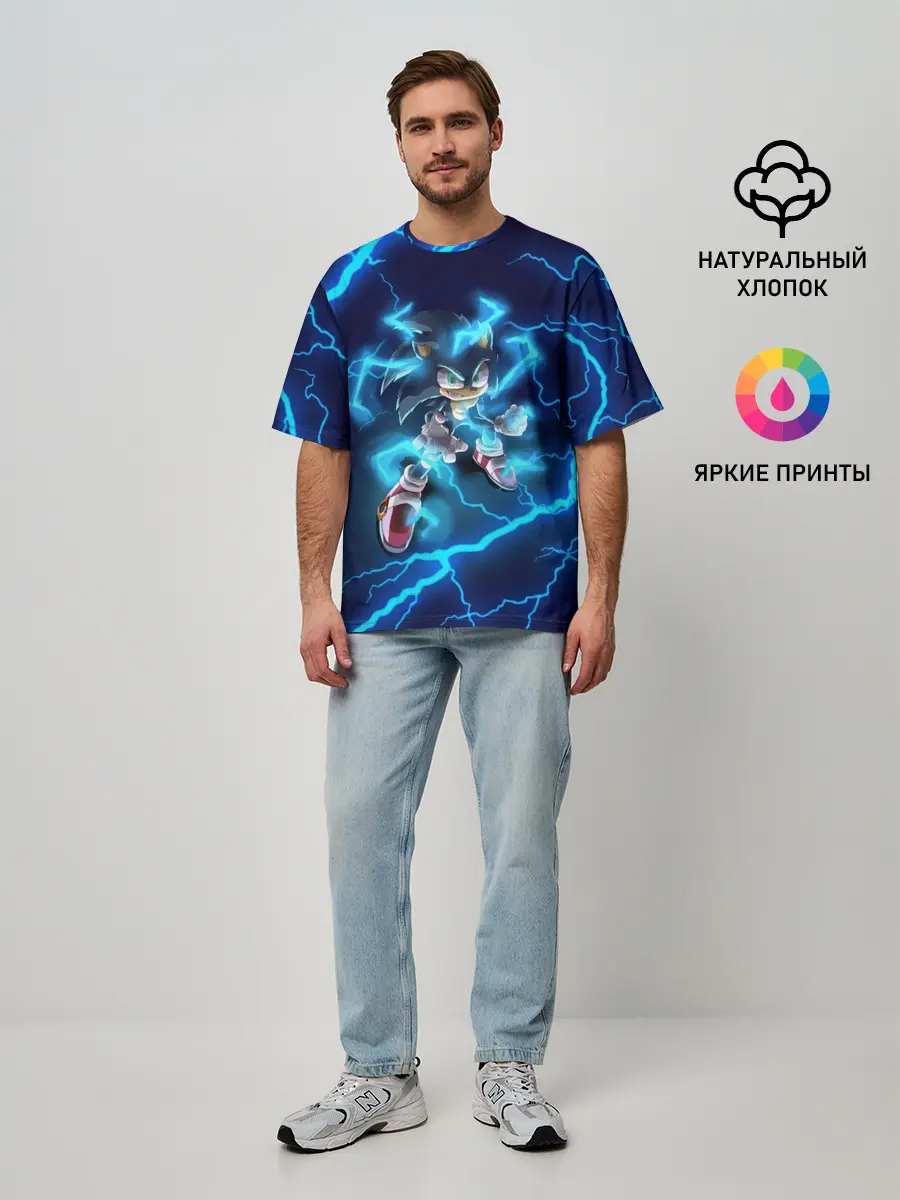 Мужская футболка оверсайз / SONIC | СОНИК