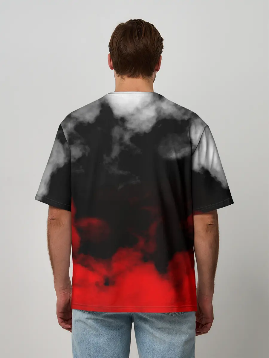 Мужская футболка оверсайз / GARENA FREE FIRE / ГАРЕНА ФРИ ФАЕР.