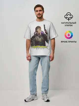 Мужская футболка оверсайз / Киберпанк 2077