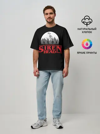 Мужская футболка оверсайз / Siren Head