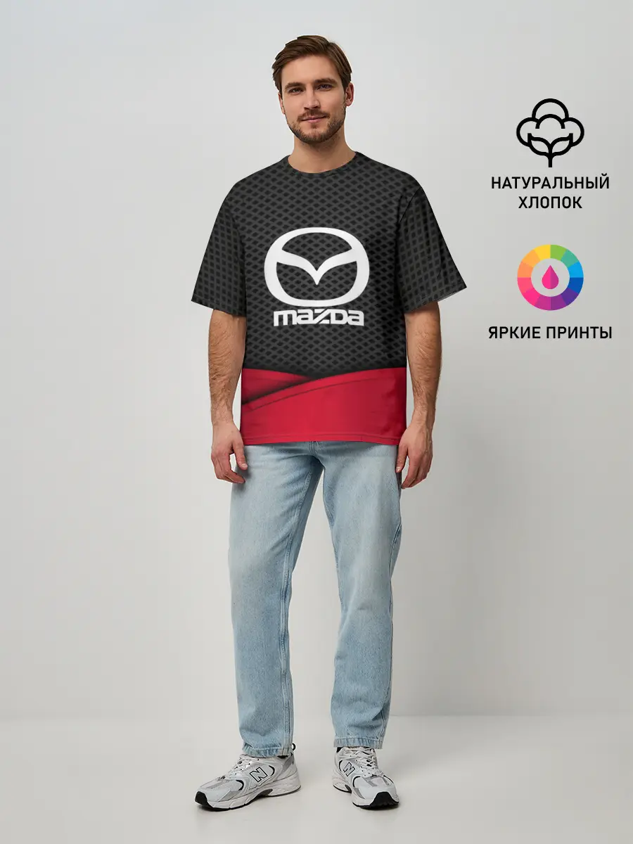 Мужская футболка оверсайз / MAZDA