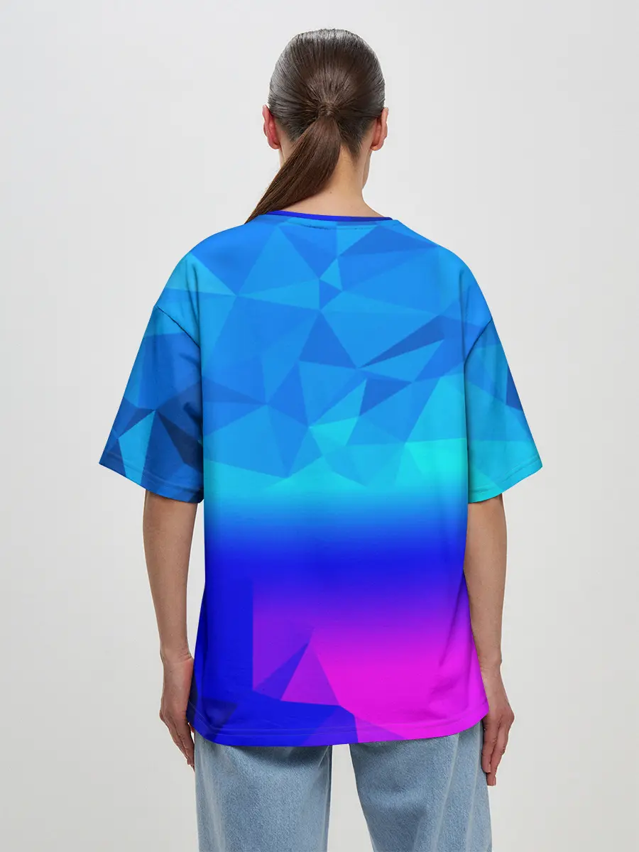 Женская футболка оверсайз / ABSTRACT NEON