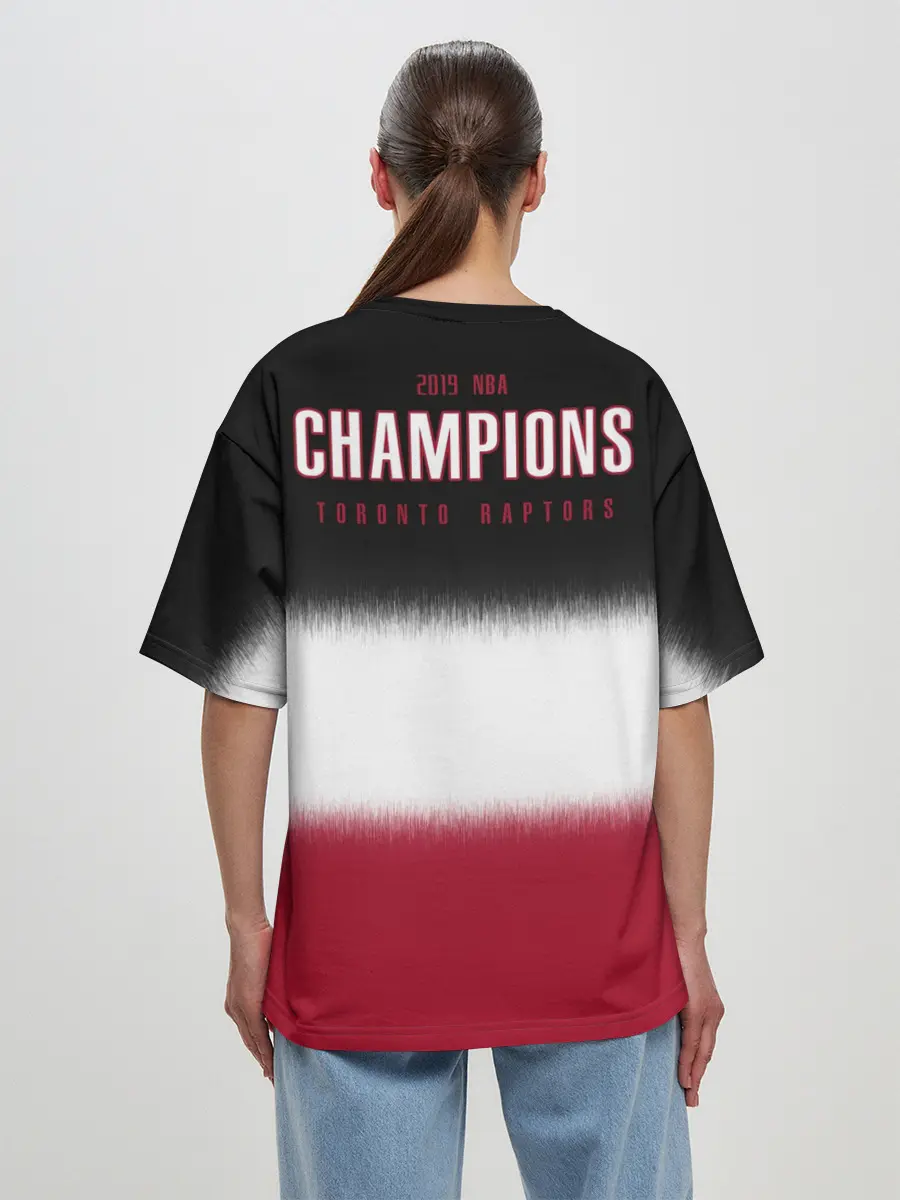 Женская футболка оверсайз / 2019 Champions Raptors