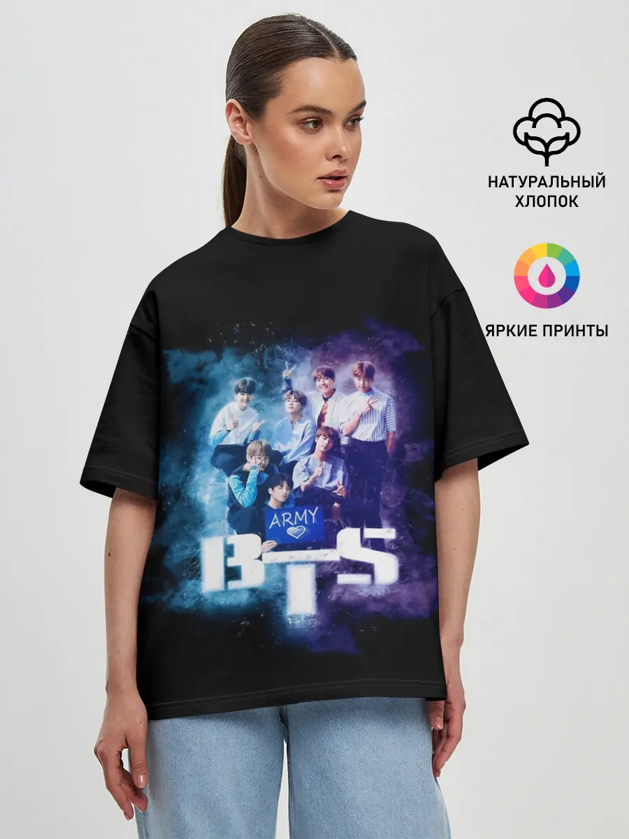 Женская футболка оверсайз / BTS