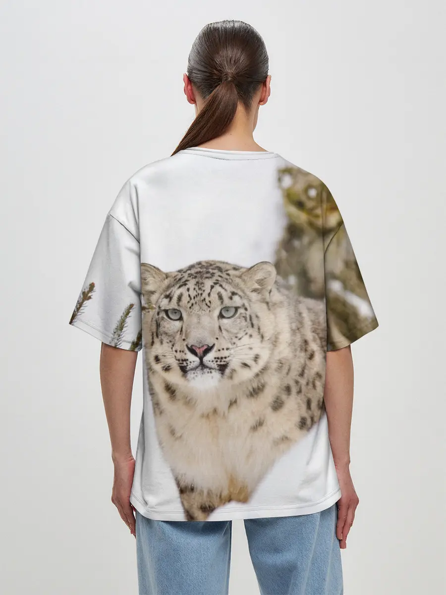 Женская футболка оверсайз / Ирбис