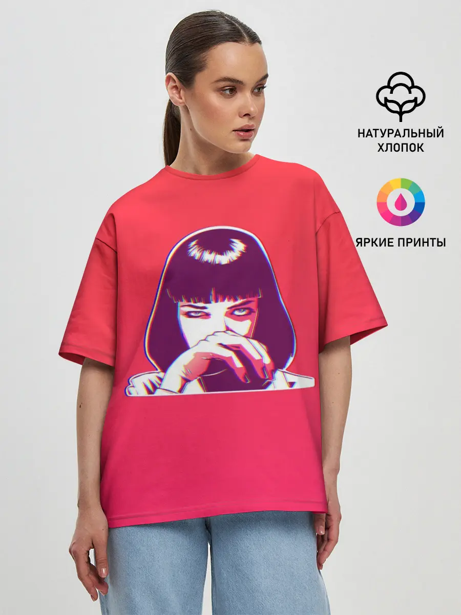 Женская футболка оверсайз / MIA GLITCH Gradient