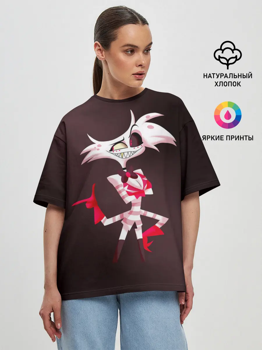 Женская футболка оверсайз / Hazbin Hotel