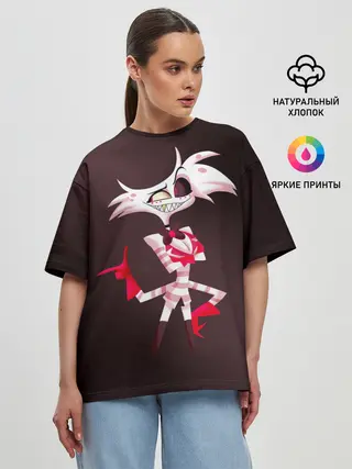 Женская футболка оверсайз / Hazbin Hotel