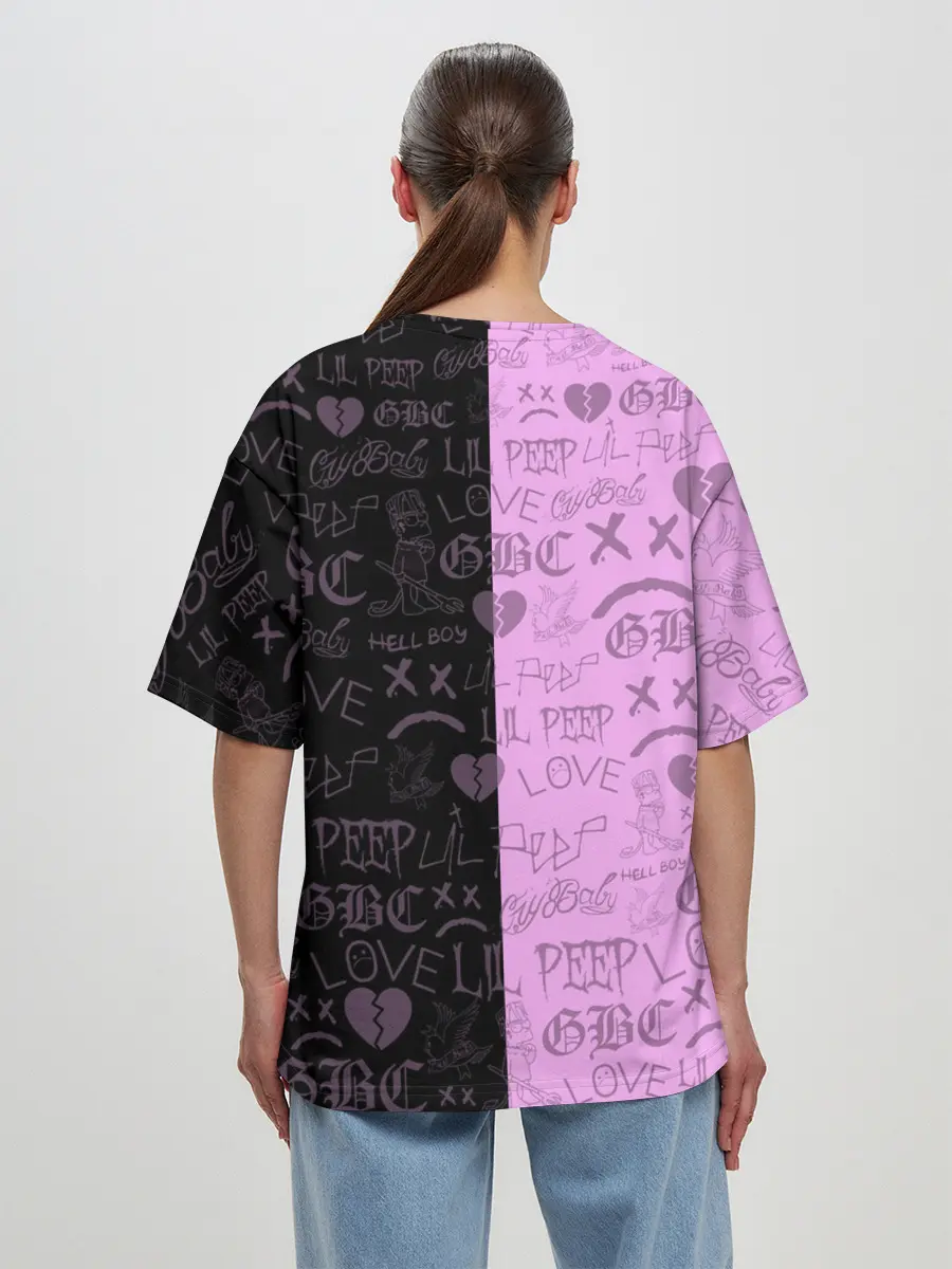 Женская футболка оверсайз / LIL PEEP HELL BOY