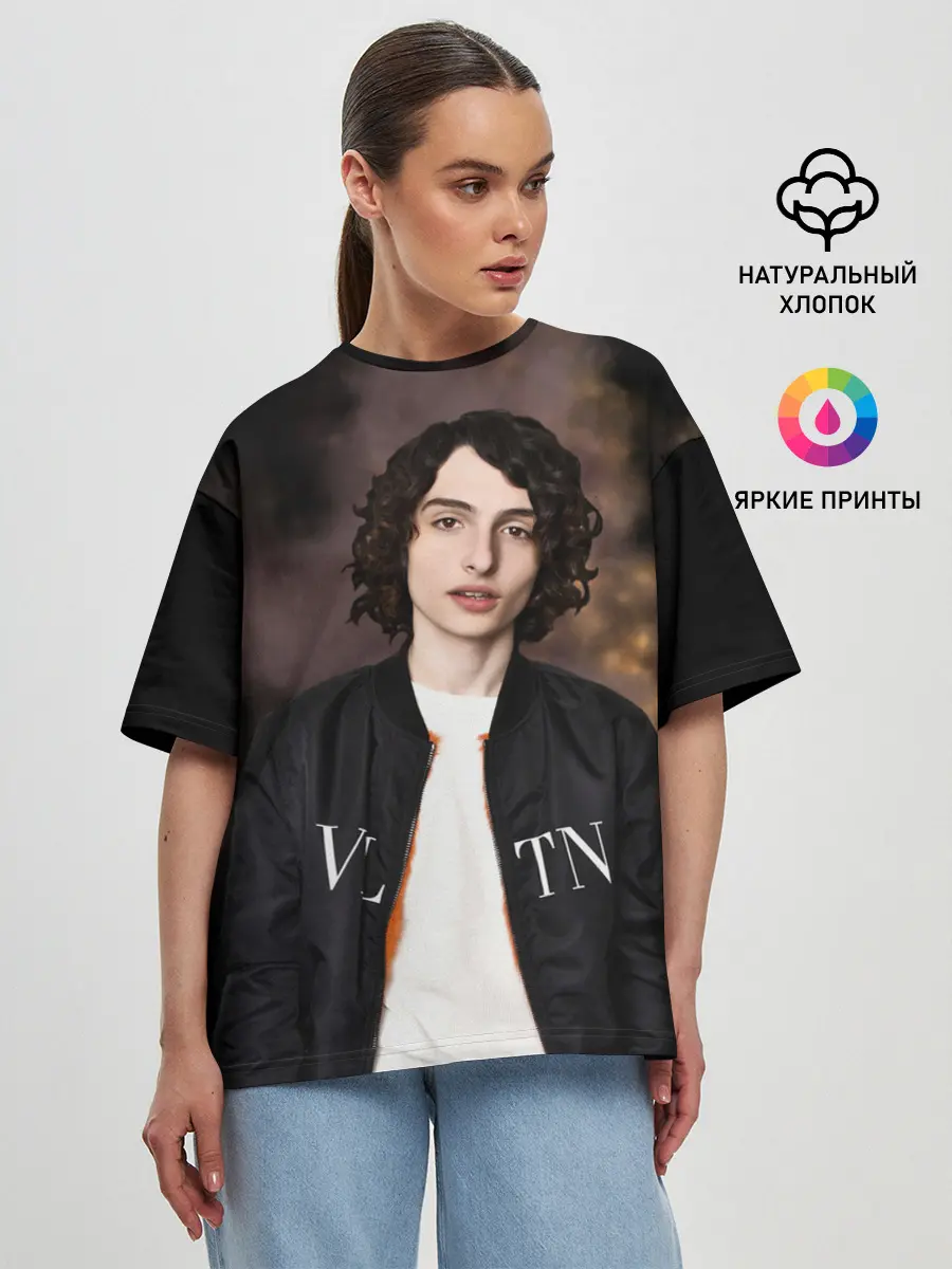 Женская футболка оверсайз / finn wolfhard