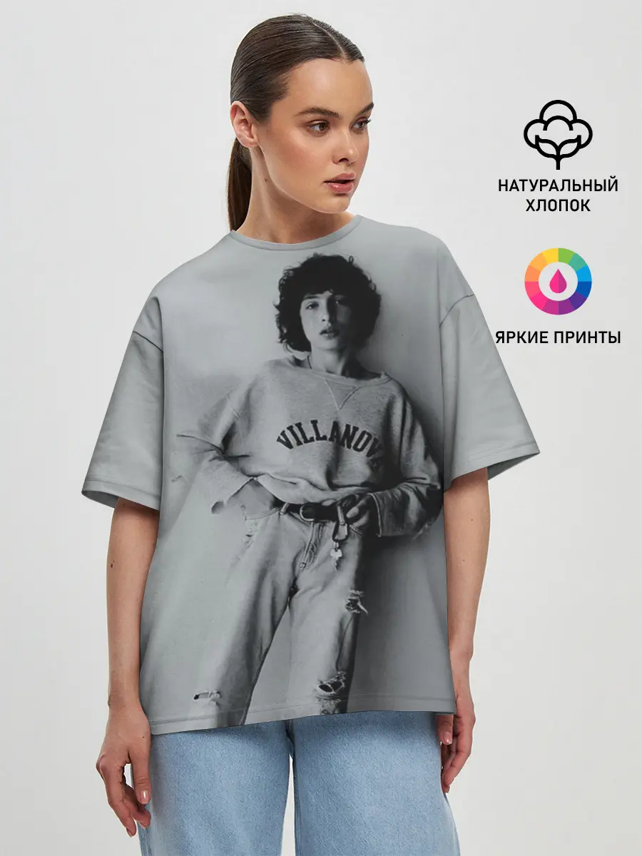 Женская футболка оверсайз / finn wolfhard