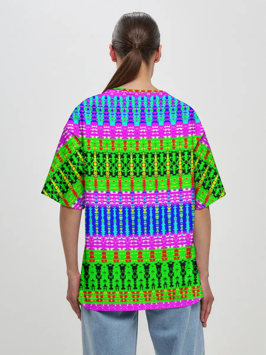 Женская футболка оверсайз / ornament indian