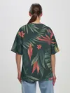 Женская футболка оверсайз / Тропический комуфляж