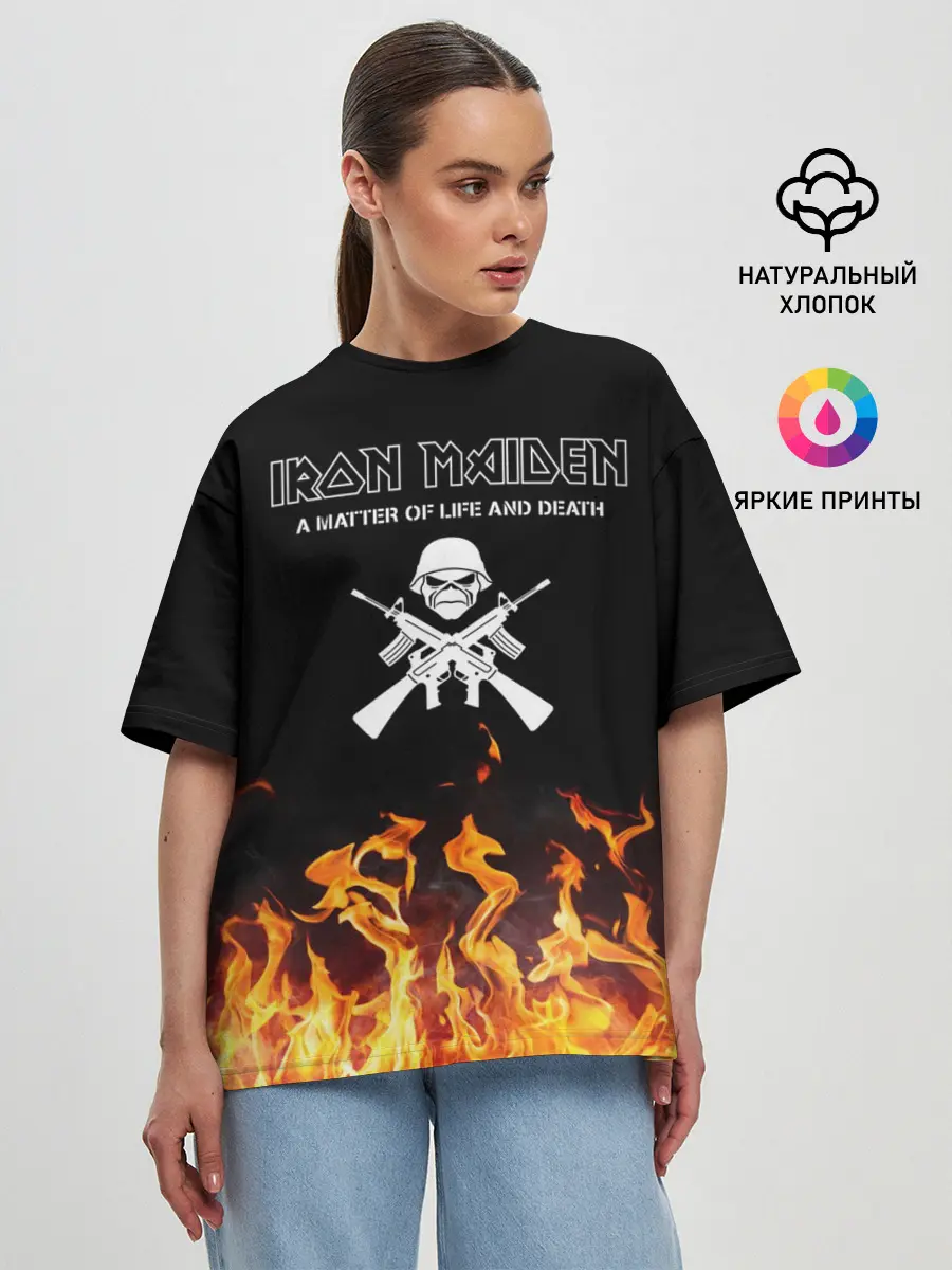 Женская футболка оверсайз / Iron Maiden