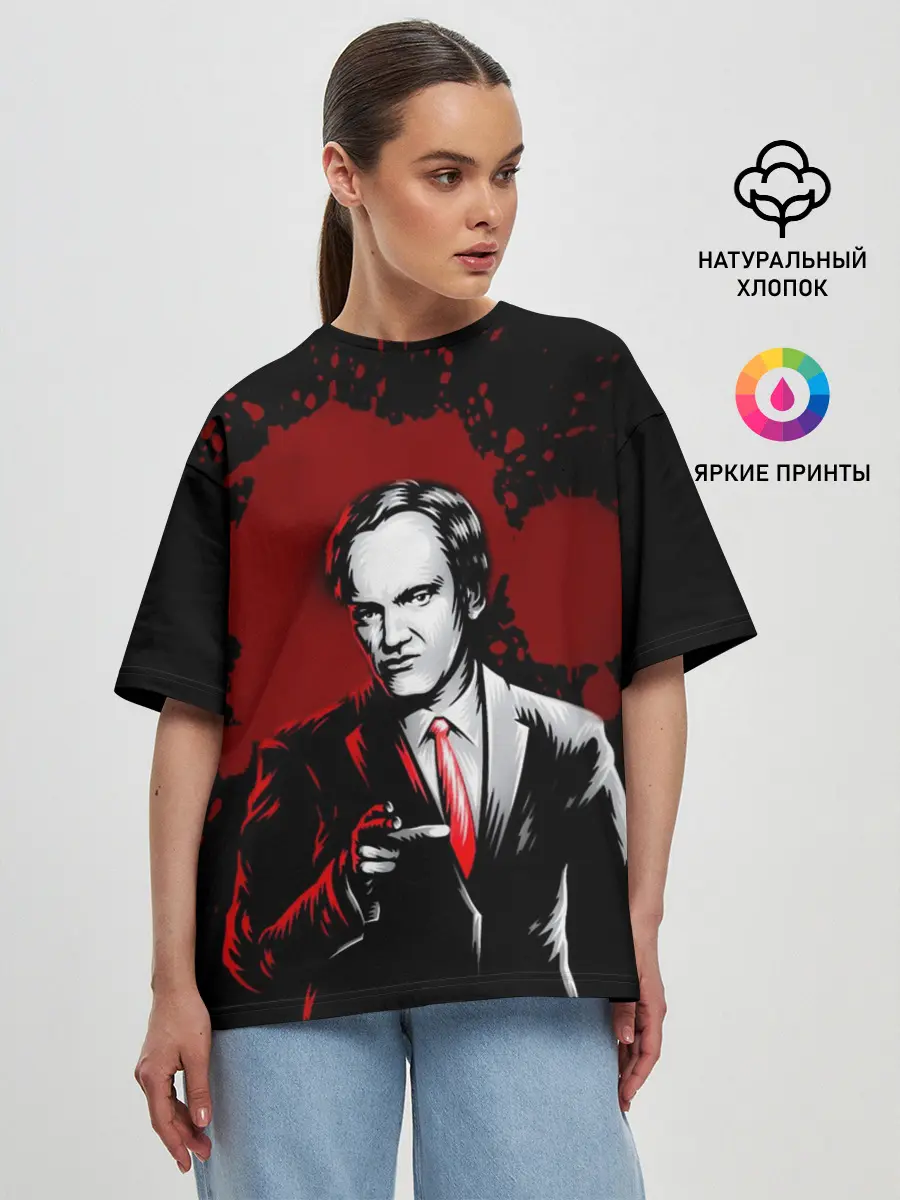 Женская футболка оверсайз / Quentin Tarantino